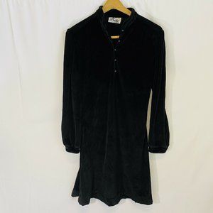Vintage 90’s Black Long Sleeve Velvet dress size M